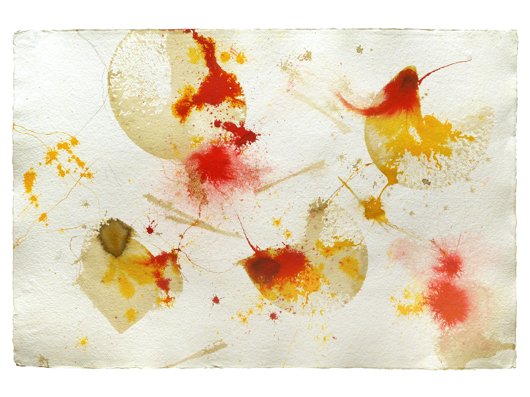 Light Circle White, 2015, Mixed Media auf Büttenpapier, 100.0 × 67.0 cm