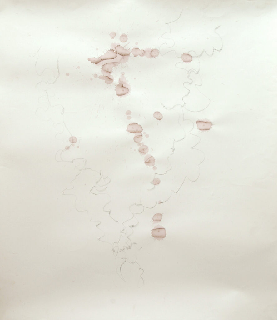 Back 2, 2018, Mixed Media auf Papier, 96.0 × 110.0 cm