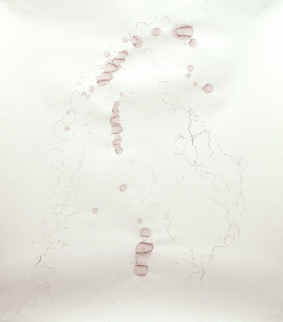 Back 3, 2018, Mixed Media auf Papier, 96.0 × 110.0 cm