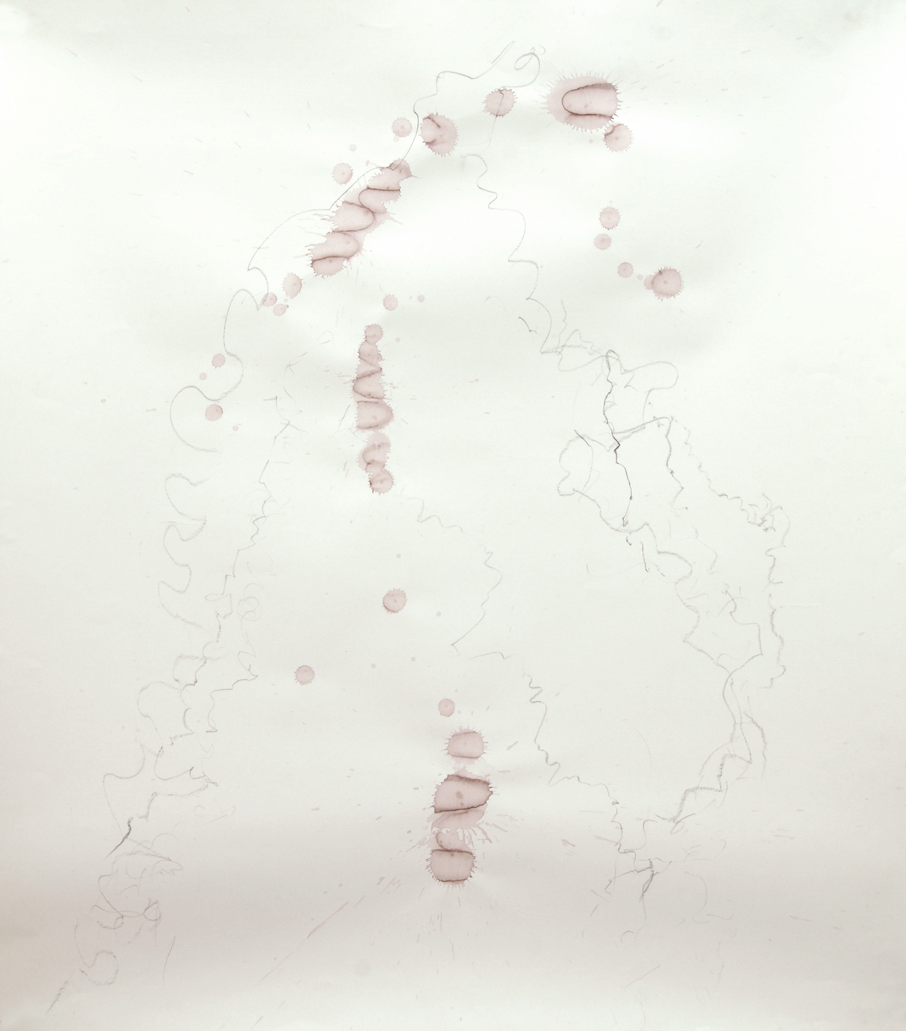 Back 3, 2018, Mixed Media auf Papier, 96.0 × 110.0 cm