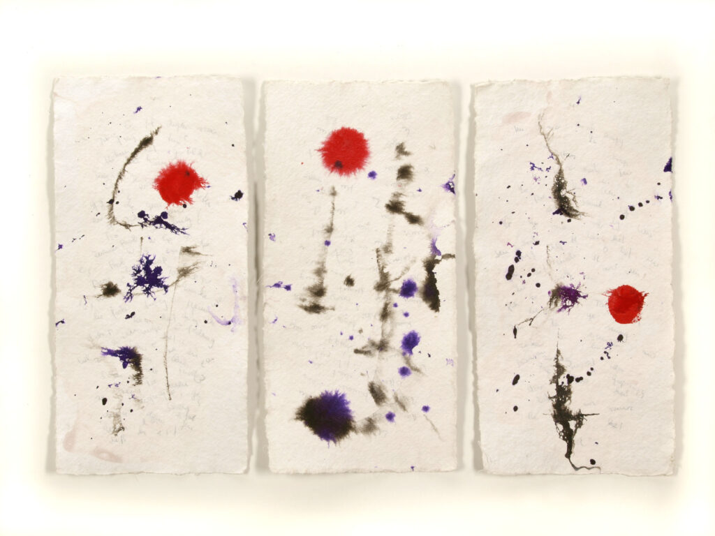 Flowers in Ice, 2019, Mixed Media auf Büttenpapier, 3 à 20.0 × 40.0 cm