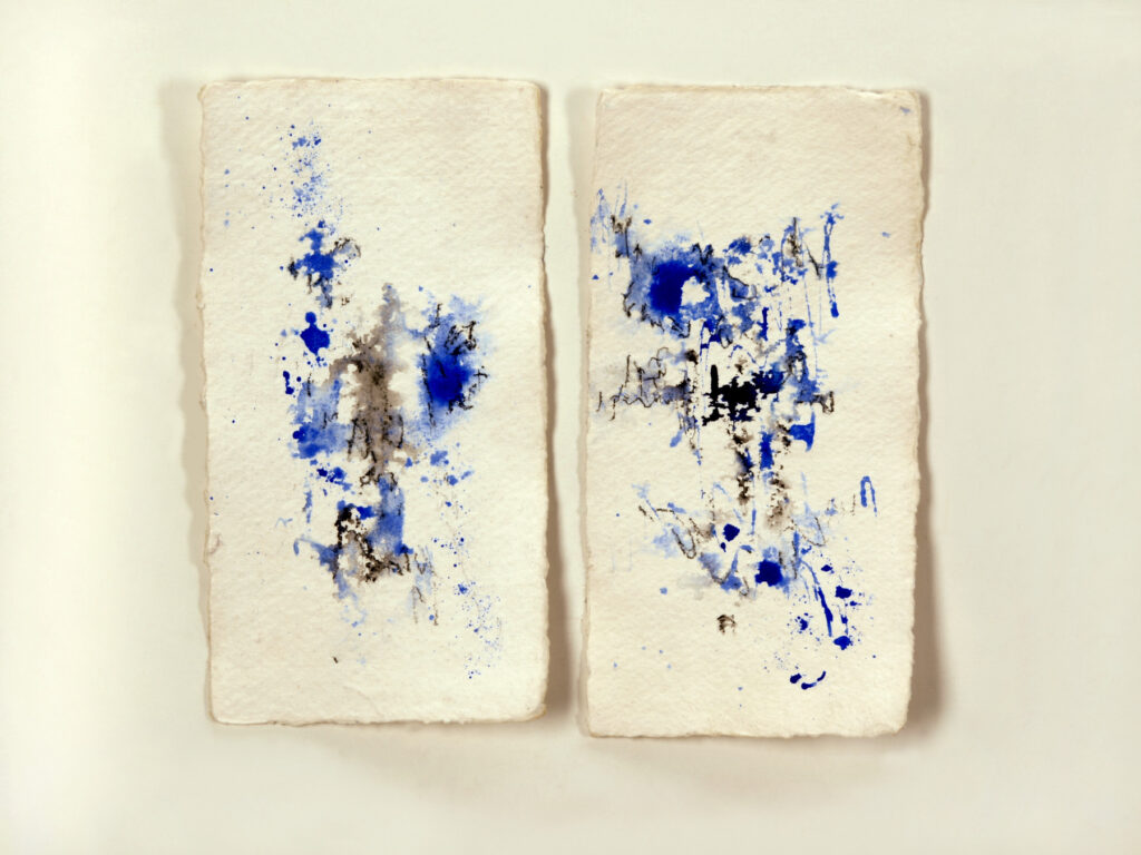 Small Is…, 2018, Mixed Media auf Büttenpapier, 2 à 10.0 × 20.0 cm