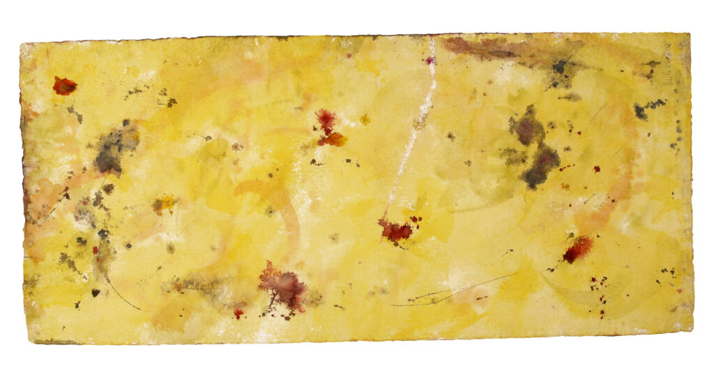 Space Worlds 8 — Rückseite, 2018, Tusche auf Büttenpapier, beidseitig bemalt, 200.0 × 100.0 cm