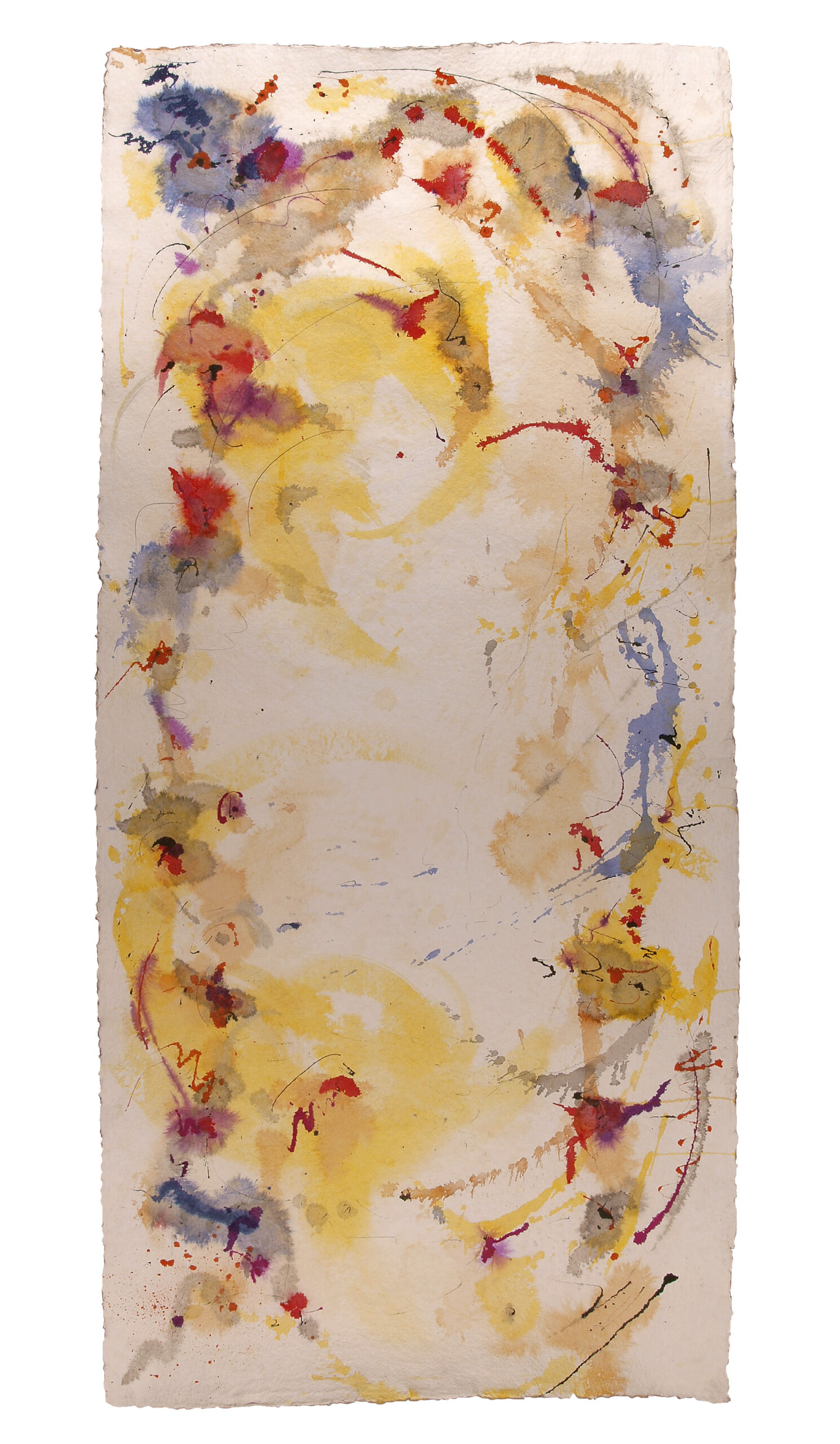 Fly 1, 2017, Mixed Media auf Büttenpapier, 100.0 × 210.0 cm