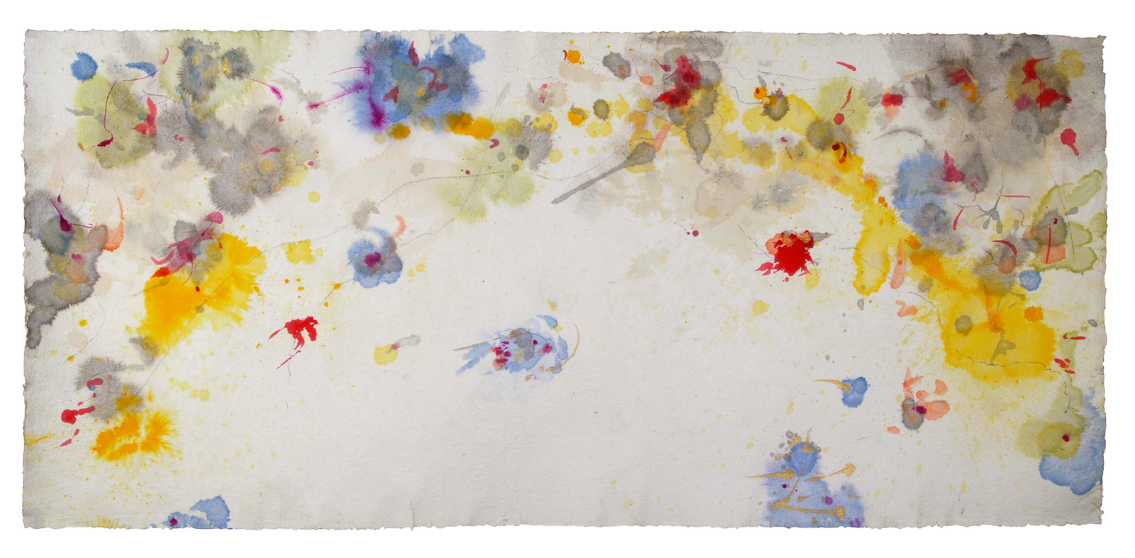 Flying 1, 2016, Mixed Media auf Büttenpapier, 230.0 × 100.0 cm