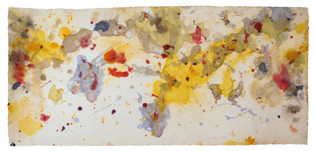 Flying 10, 2016, Mixed Media auf Büttenpapier, 230.0 × 100.0 cm