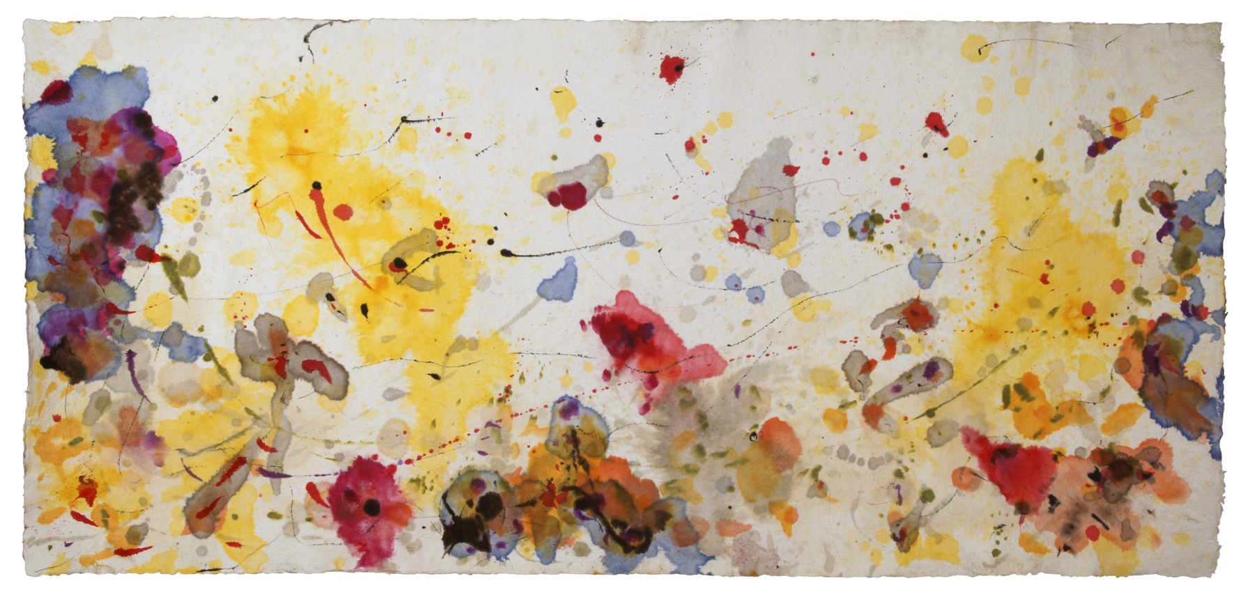 Flying 12, 2016, Mixed Media auf Büttenpapier, 220.0 × 100.0 cm