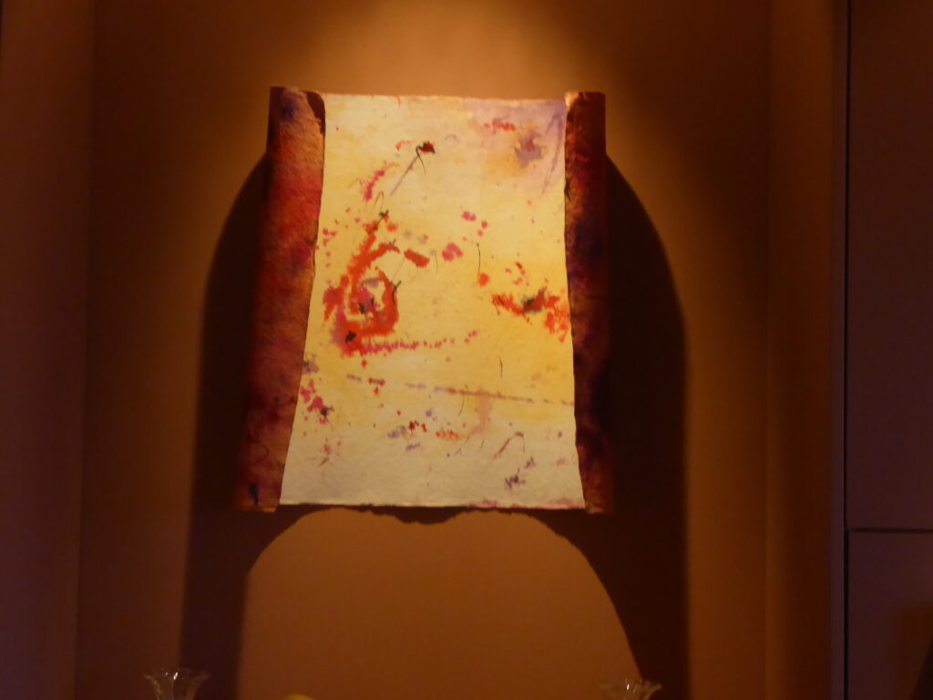 Shell — im Raum, 2018, Mixed Media auf Büttenpapier, 100.0 × 70.0 cm