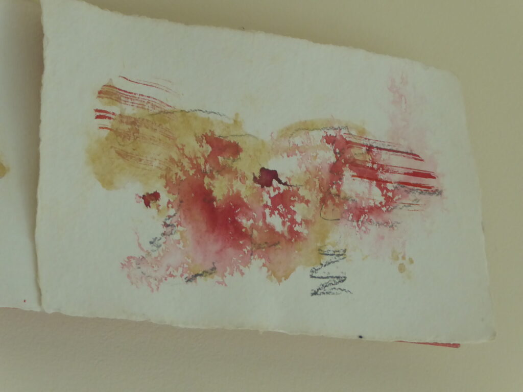 XY 33, 2018, Mixed Media auf Büttenpapier, 30.0 × 15.0 cm