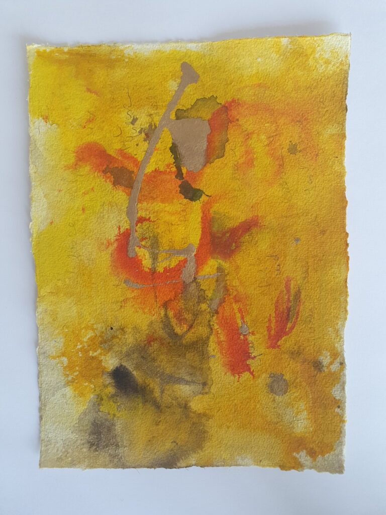 What Will Be 5, 2021, Mixed Media auf Büttenpapier, 28.0 × 37.0 cm