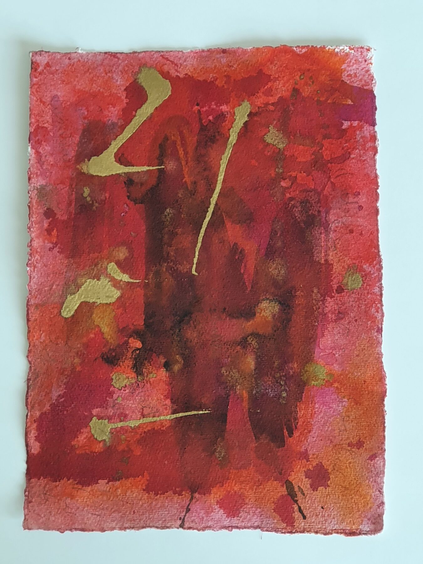 What Will Be 9, 2021, Mixed Media auf Büttenpapier, 28.0 × 37.0 cm