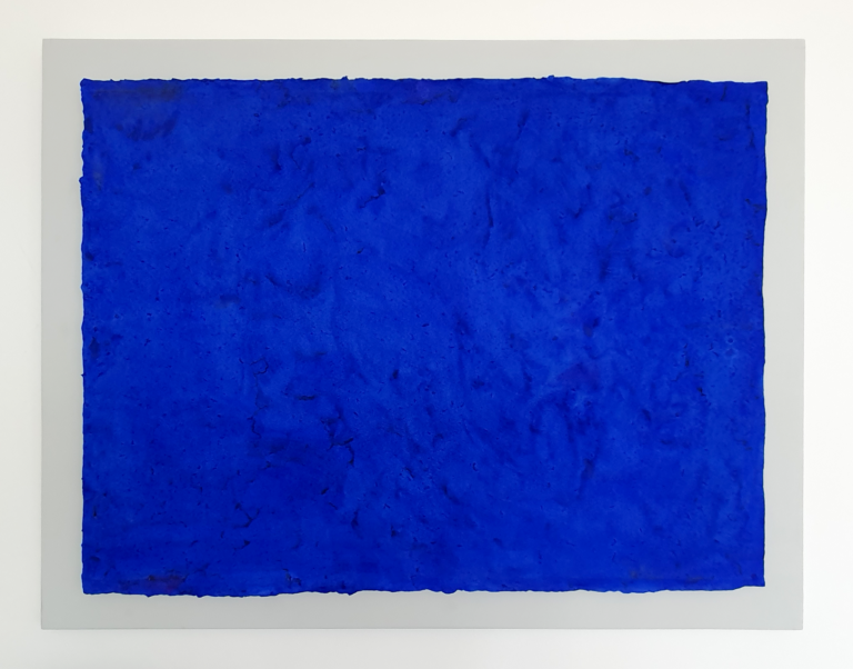 Blue, 2021, Mixed Media auf Büttenpapier, 75.0 × 55.0 cm