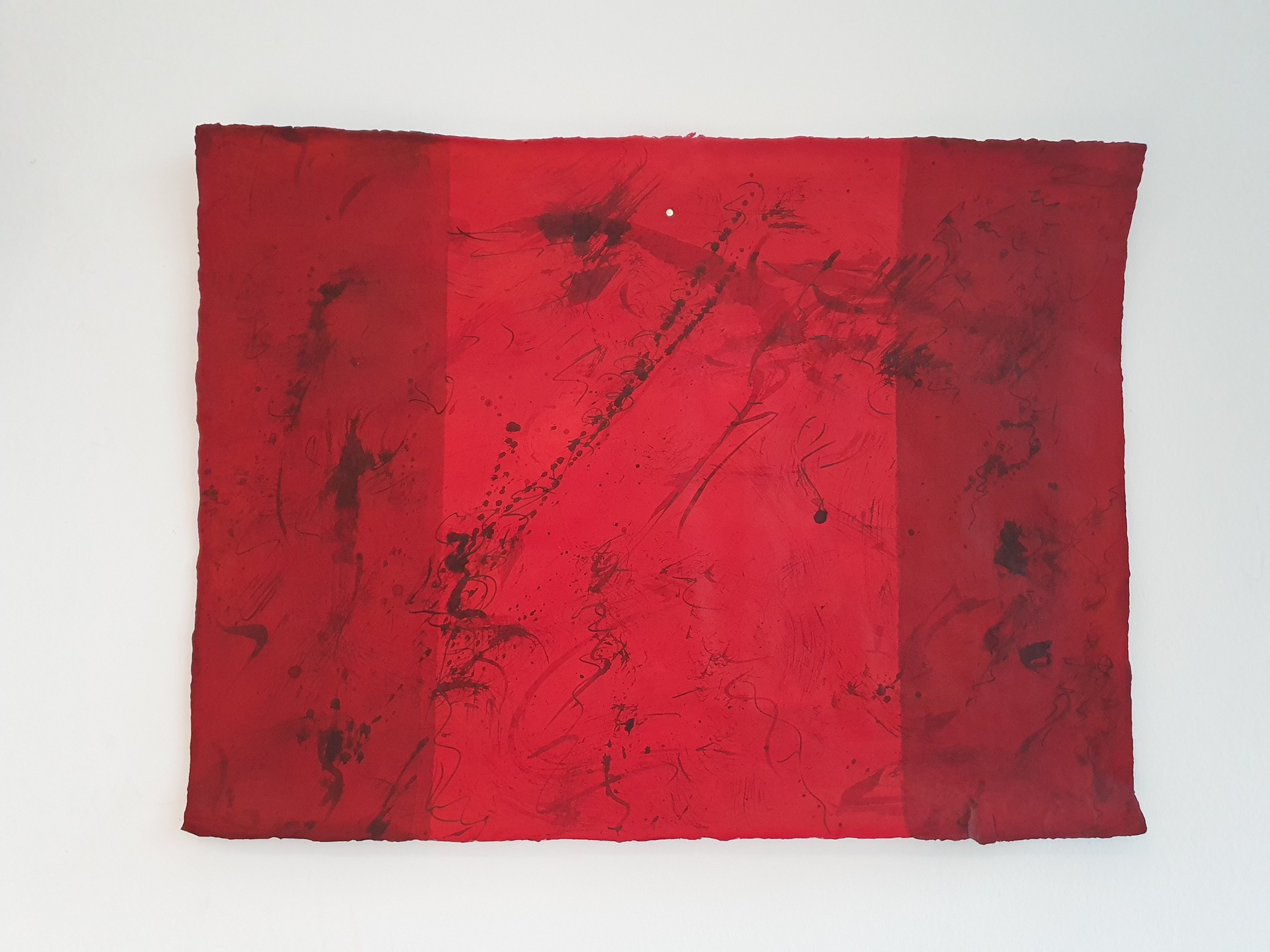 Dark+red, 2021, Mixed Media auf Büttenpapier, 75.0 × 55.0 cm