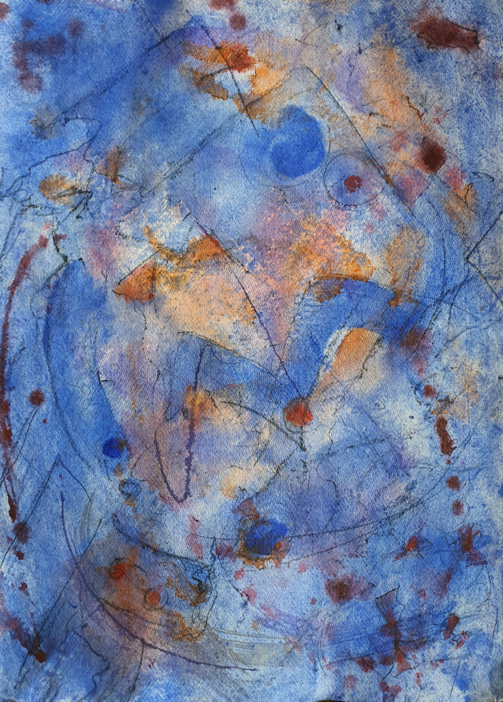 Dream 1, 2021, Mixed Media auf Büttenpapier, 56.0 × 76.0 cm
