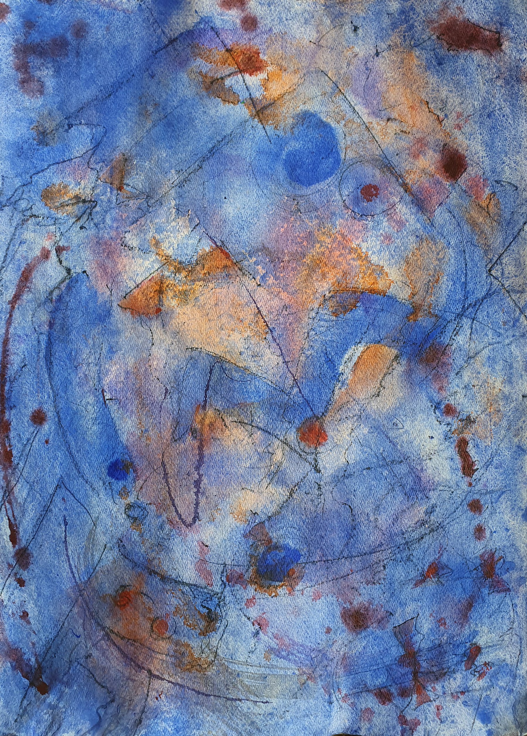 Dream 1, 2021, Mixed Media auf Büttenpapier, 56.0 × 76.0 cm