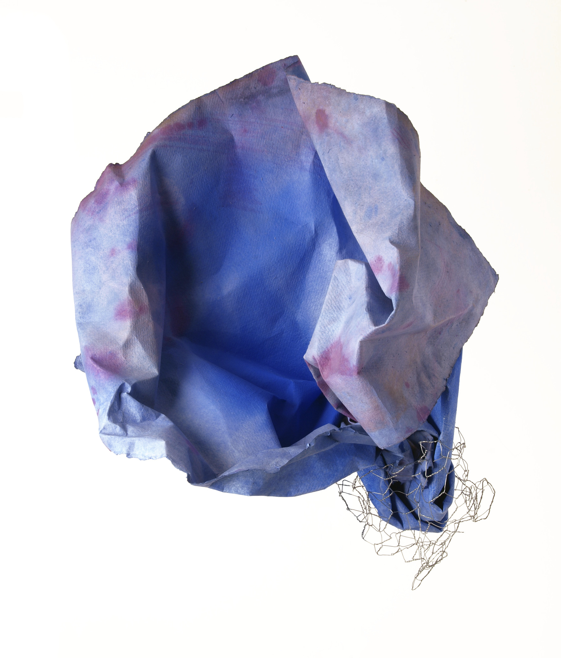 Sculpture 3, 2021, Mixed Media auf Büttenpapier mit Maschendraht, 50.0 × 50.0 cm
