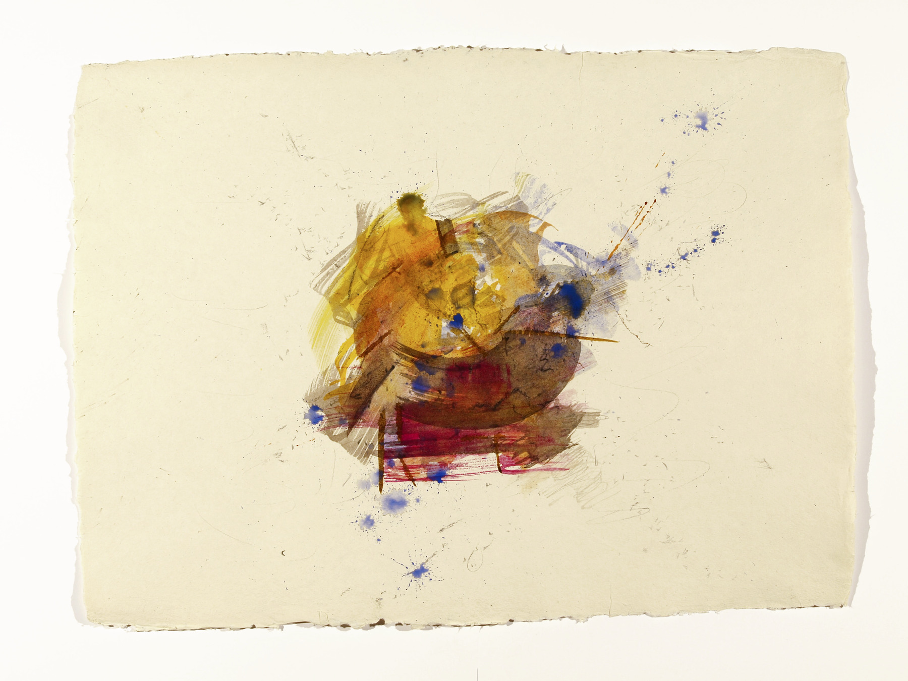 Flying 5, 2022, Mixed Media auf Büttenpapier, 76.0 × 55.0 cm