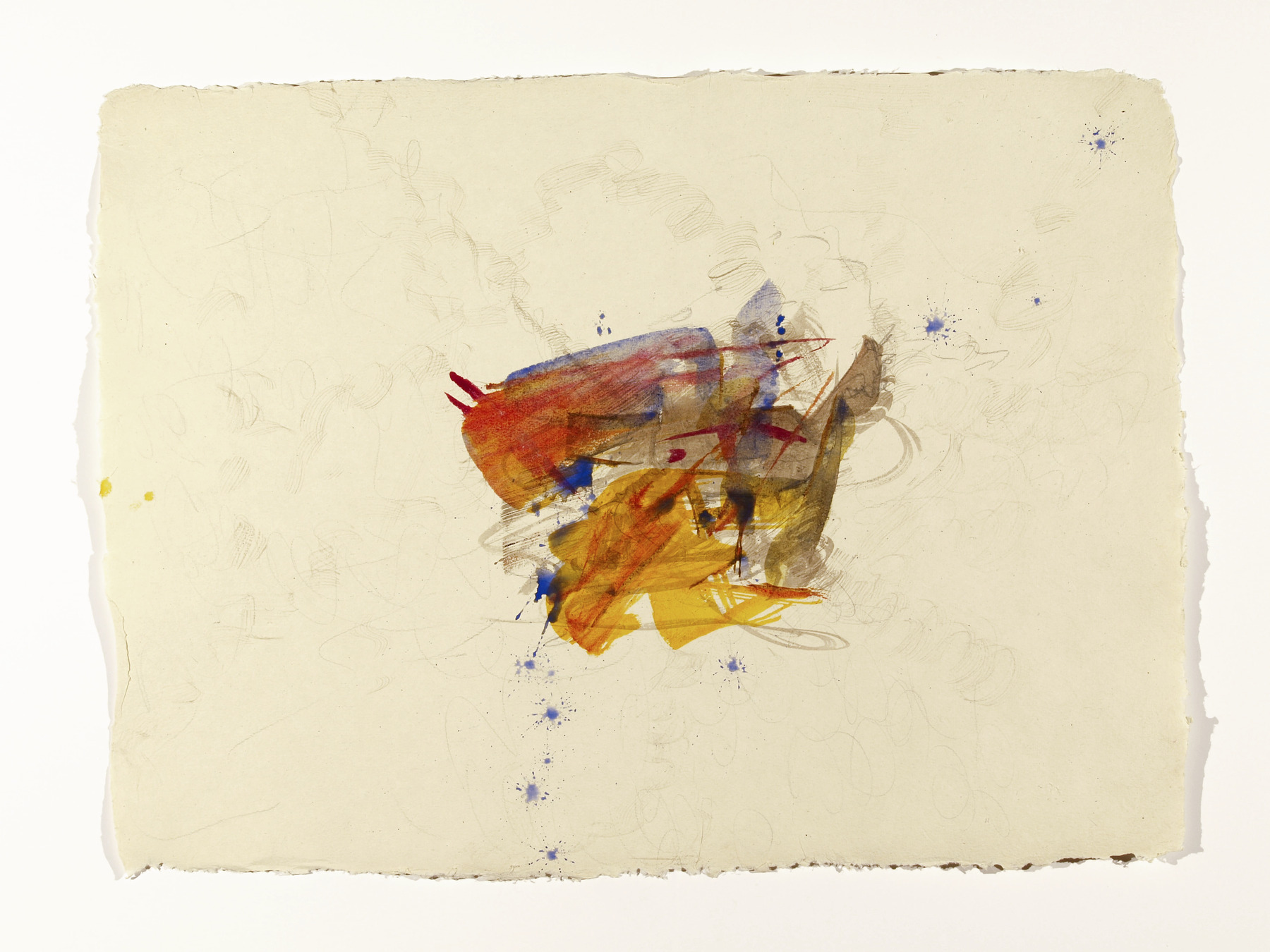 Flying 7, 2022, Mixed Media auf Büttenpapier, 76.0 × 55.0 cm