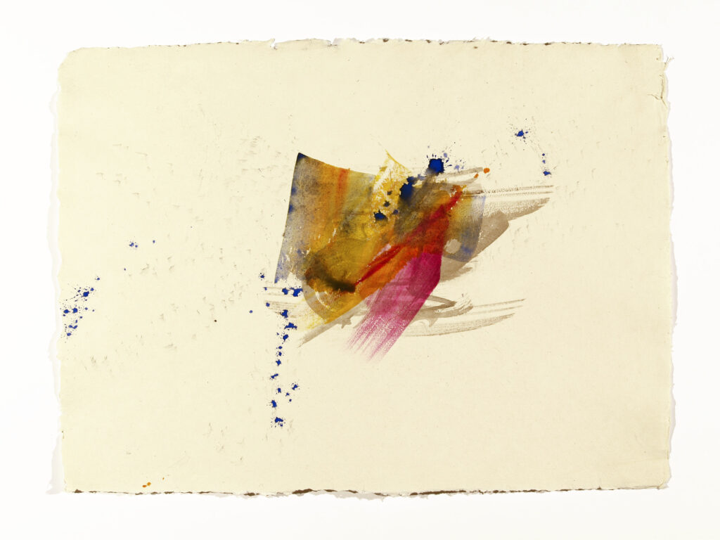 Flying 8, 2022, Mixed Media auf Büttenpapier, 76.0 × 55.0 cm