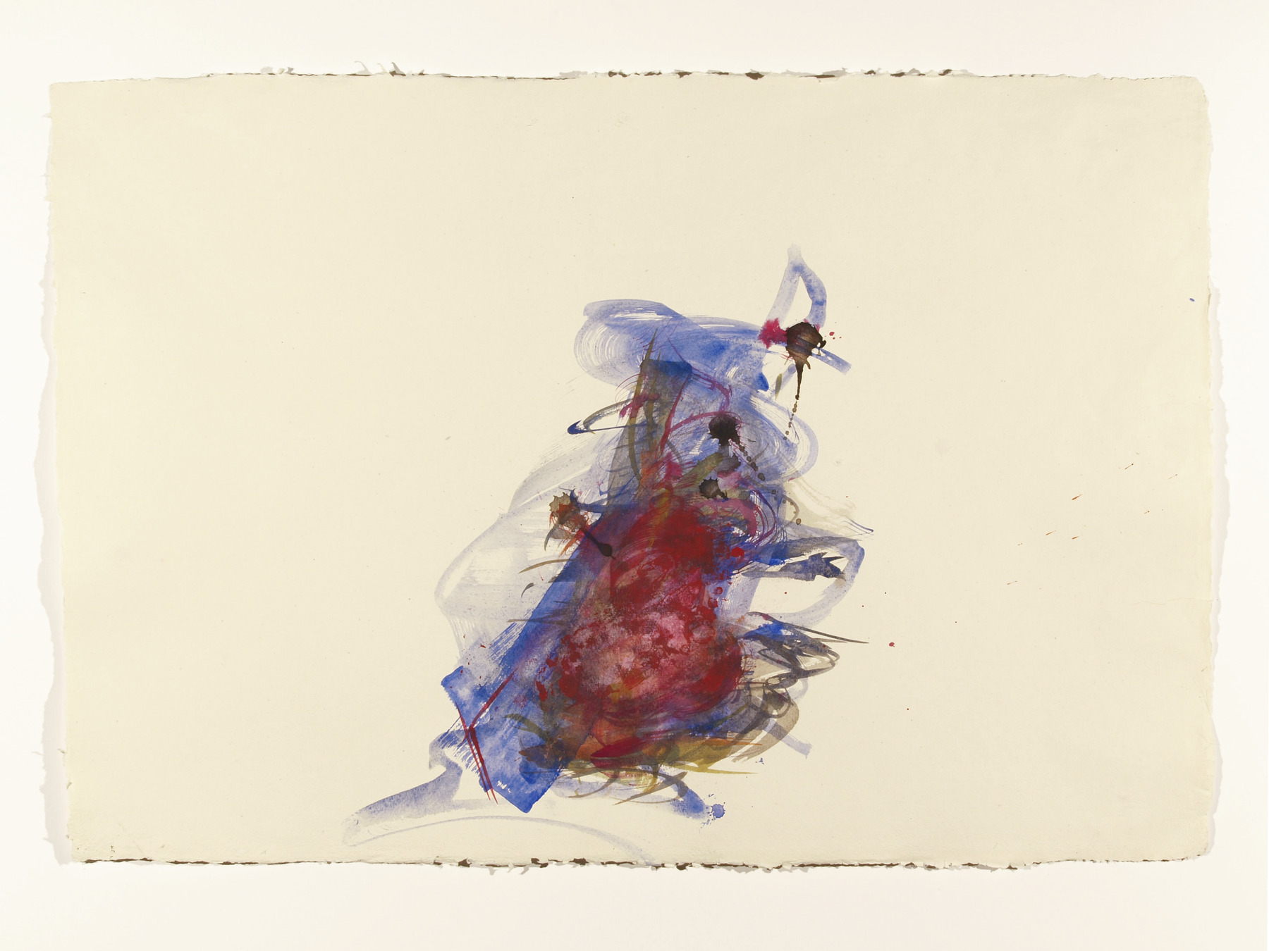 Twirling 1, 2022, Mixed Media auf Büttenpapier, 100.0 × 67.0 cm