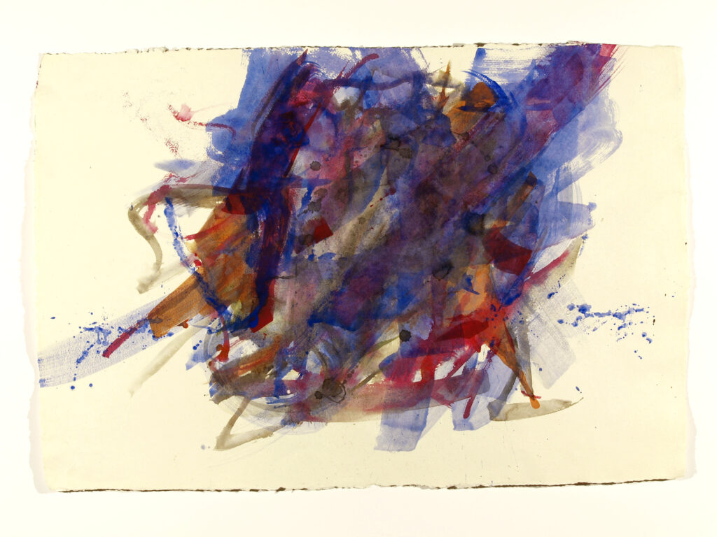 Twirling 3, 2022, Mixed Media auf Büttenpapier, 100.0 × 67.0 cm
