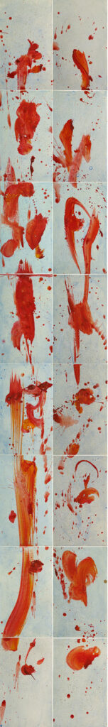 Desire To, 2013, Acryl auf Malkarton, 45.0 × 200.0 cm