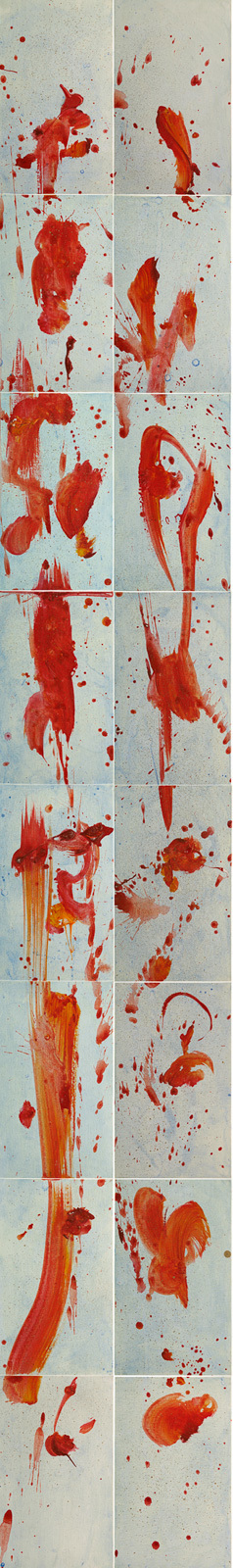 Desire To, 2013, Acryl auf Malkarton, 45.0 × 200.0 cm