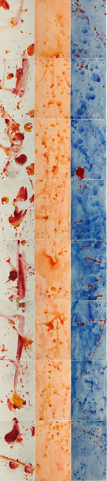 Three Tones, 2013, Acryl auf Malkarton, 45.0 × 200.0 cm