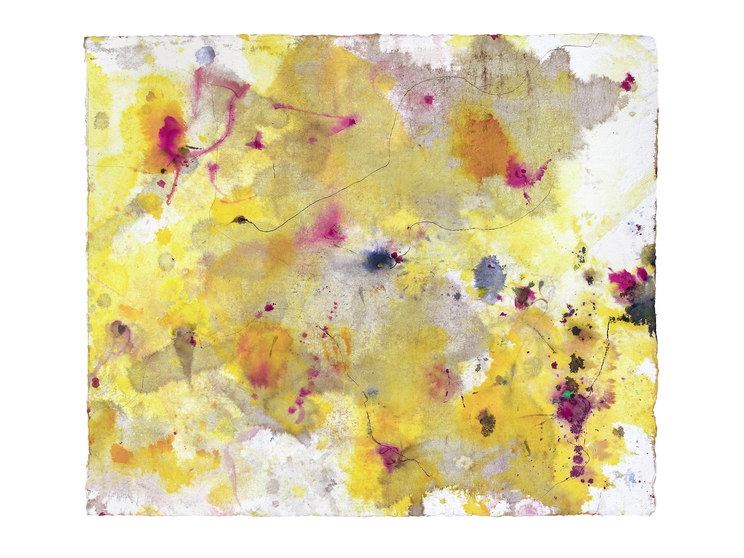 But Still — Vorderseite, 2016, Mixed Media auf Büttenpapier, beidseitig bemalt, 118.0 × 98.0 cm