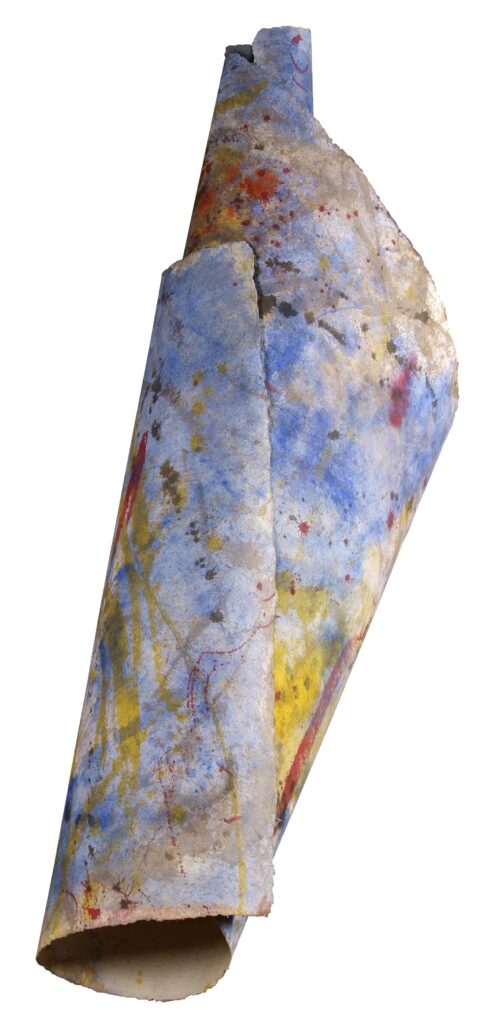 Space Worlds 21 — als Rolle, 2024, Mixed Media auf Büttenpapier, beidseitig bemalt, 100.0 × 200.0 cm