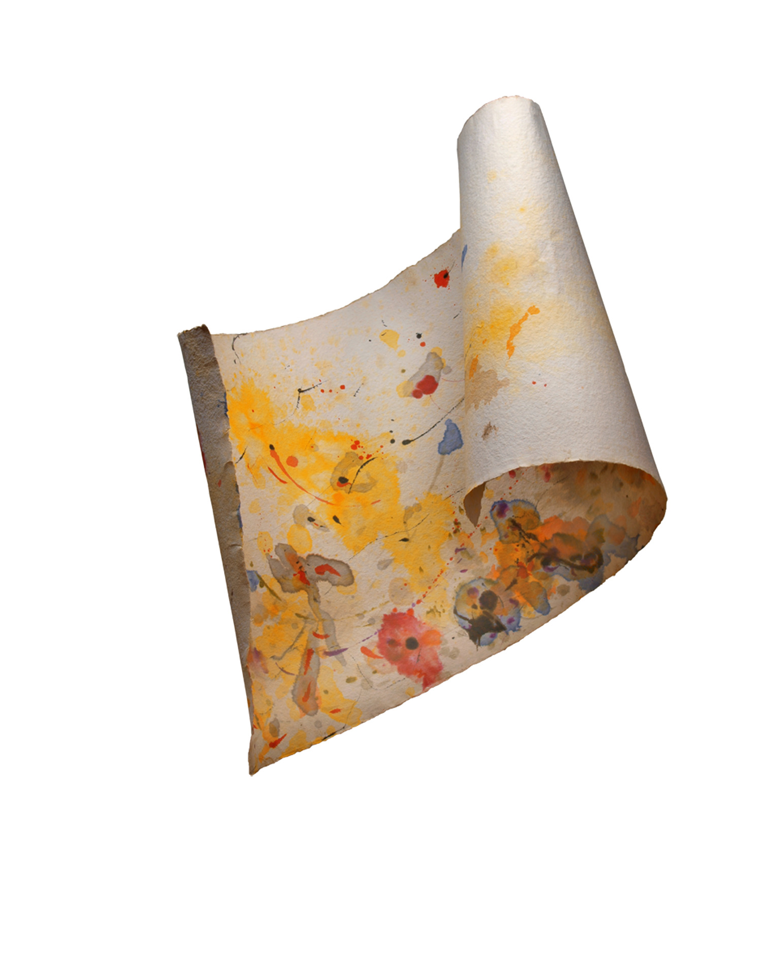 Flying 2 — als Rolle, 2016, Tusche auf Büttenpapier, 130.0 × 130.0 cm