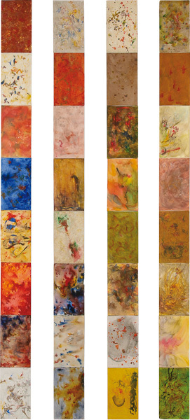 Tones of Life, 2012, Acryl auf Malkarton, 4 à 15.0 × 200.0 cm