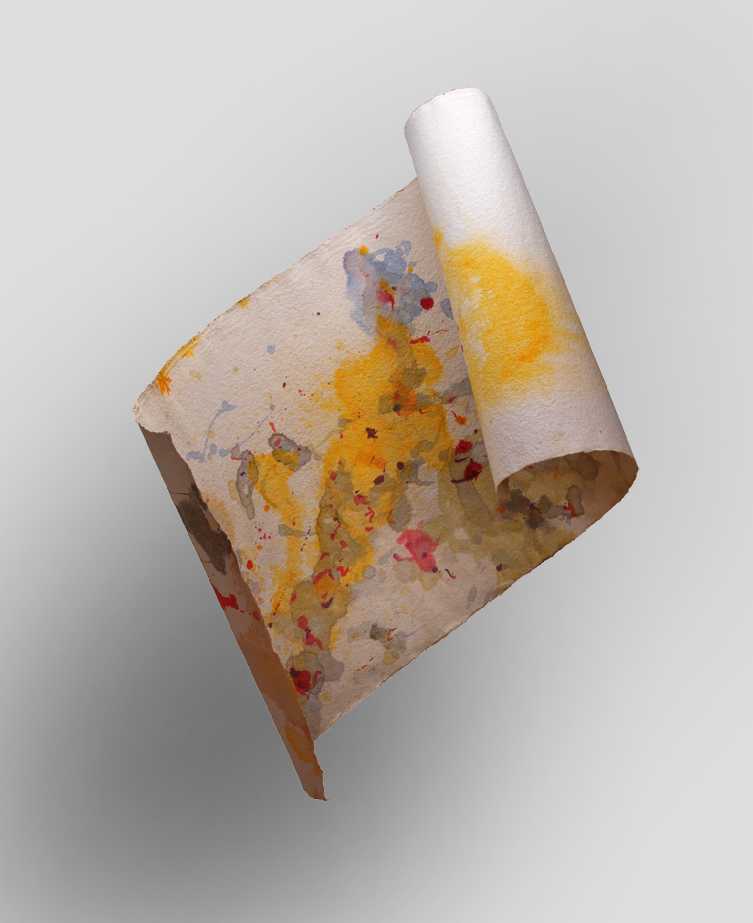 Flying 3 — als Rolle, 2016, Tusche auf Büttenpapier, 130.0 × 130.0 cm