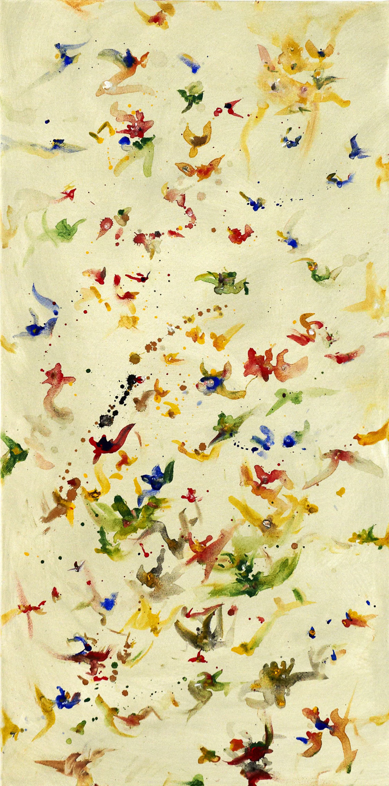 Flying Stars, 2011, Acryl auf Leinwand, 30.0 × 80.0 cm