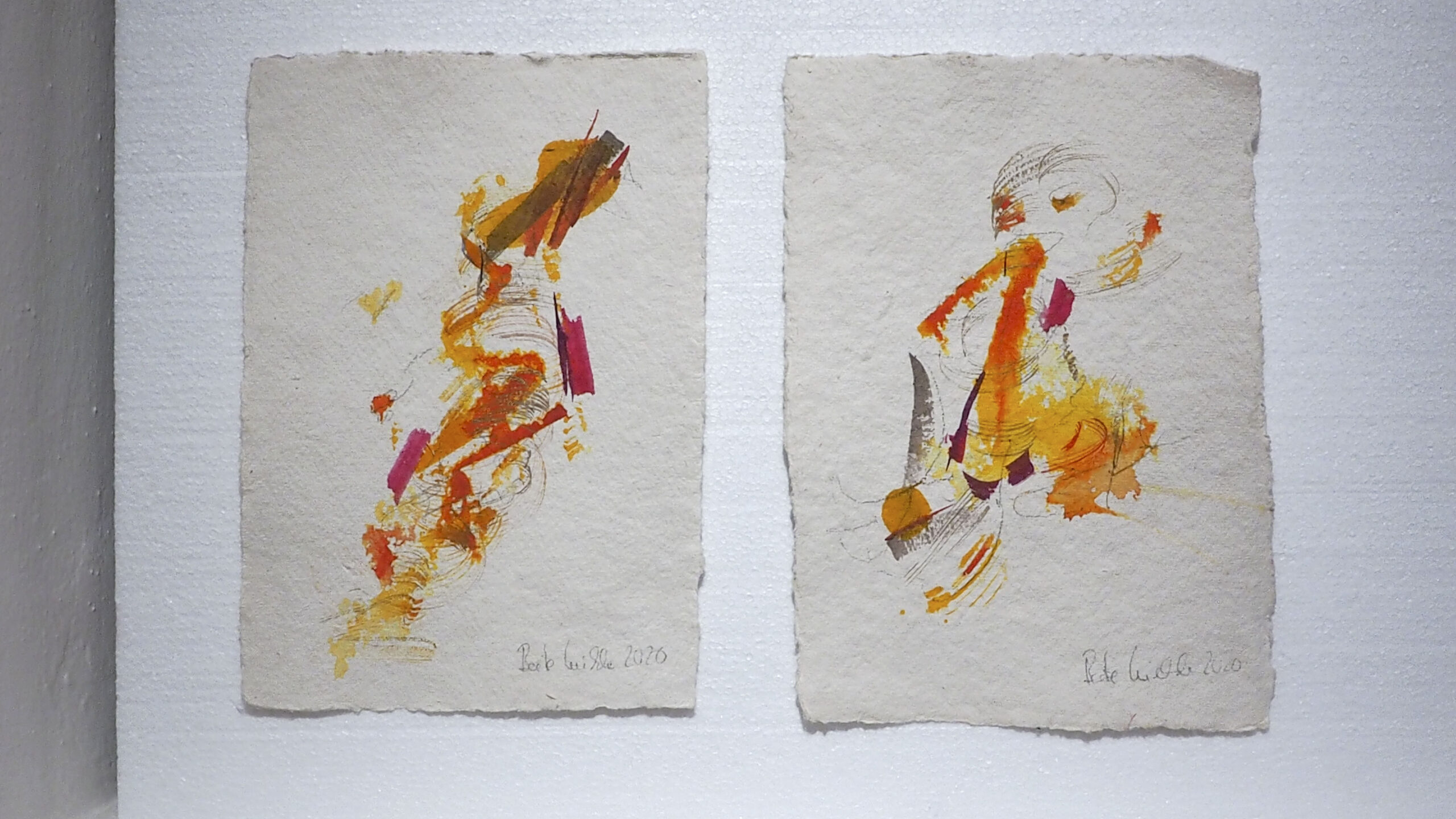 Bild 076, 2020, Mixed Media auf Büttenpapier, 21.0 × 30.0 cm