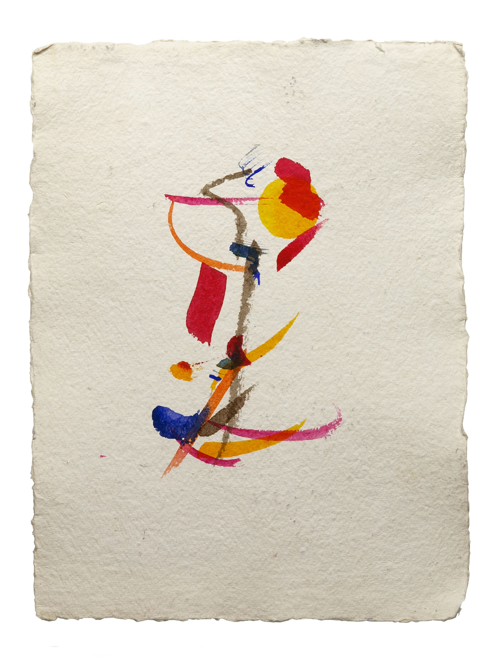 Human or 1, 2025, Mixed Media auf Büttenpapier, 28 × 38 cm