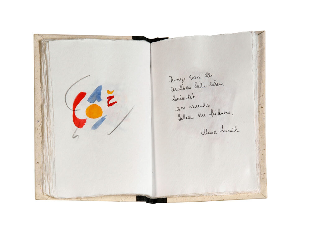 Inspirations 1, 2026, Mixed Media auf Büttenpapier, überwiegend bemalt, 15.5 × 22.5 cm
