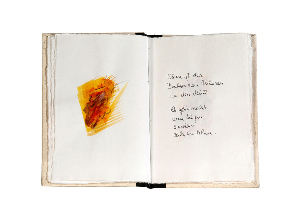 Inspirations 2, 2026, Mixed Media auf Büttenpapier, überwiegend bemalt, 15.5 × 22.5 cm