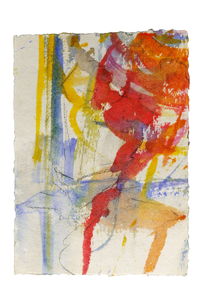 Only 1, 2025, Mixed Media auf Büttenpapier, 24 × 34 cm