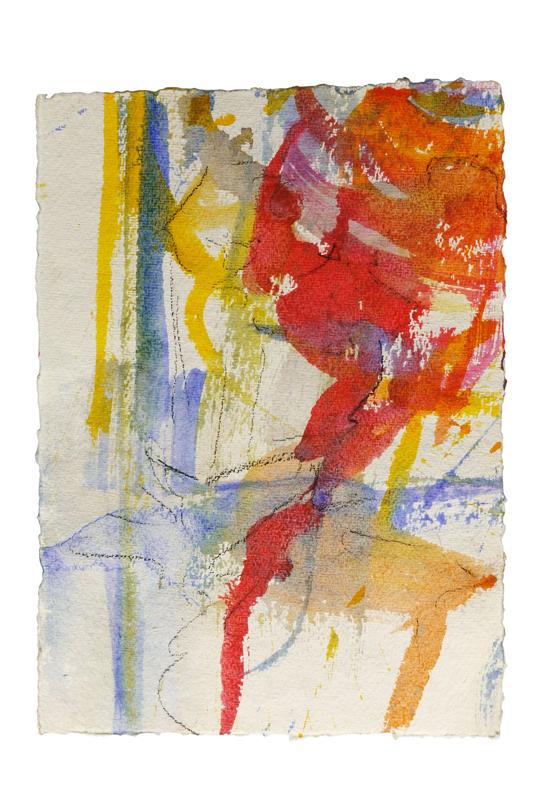 Only 1, 2025, Mixed Media auf Büttenpapier, 24 × 34 cm