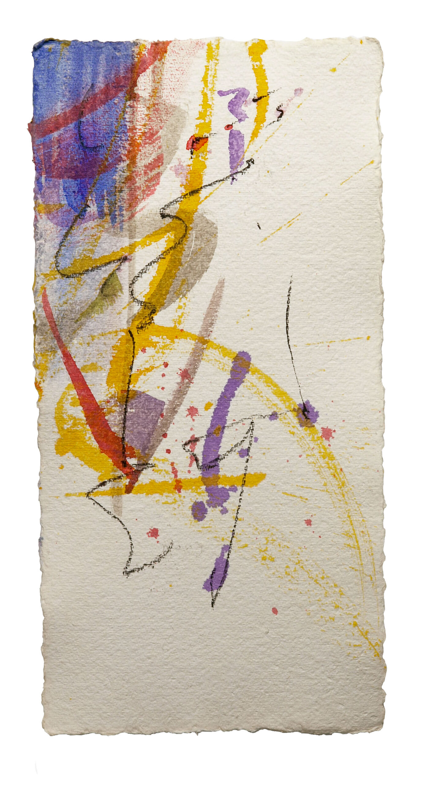Before 1, 2025, Mixed Media auf Büttenpapier, 20 × 40 cm