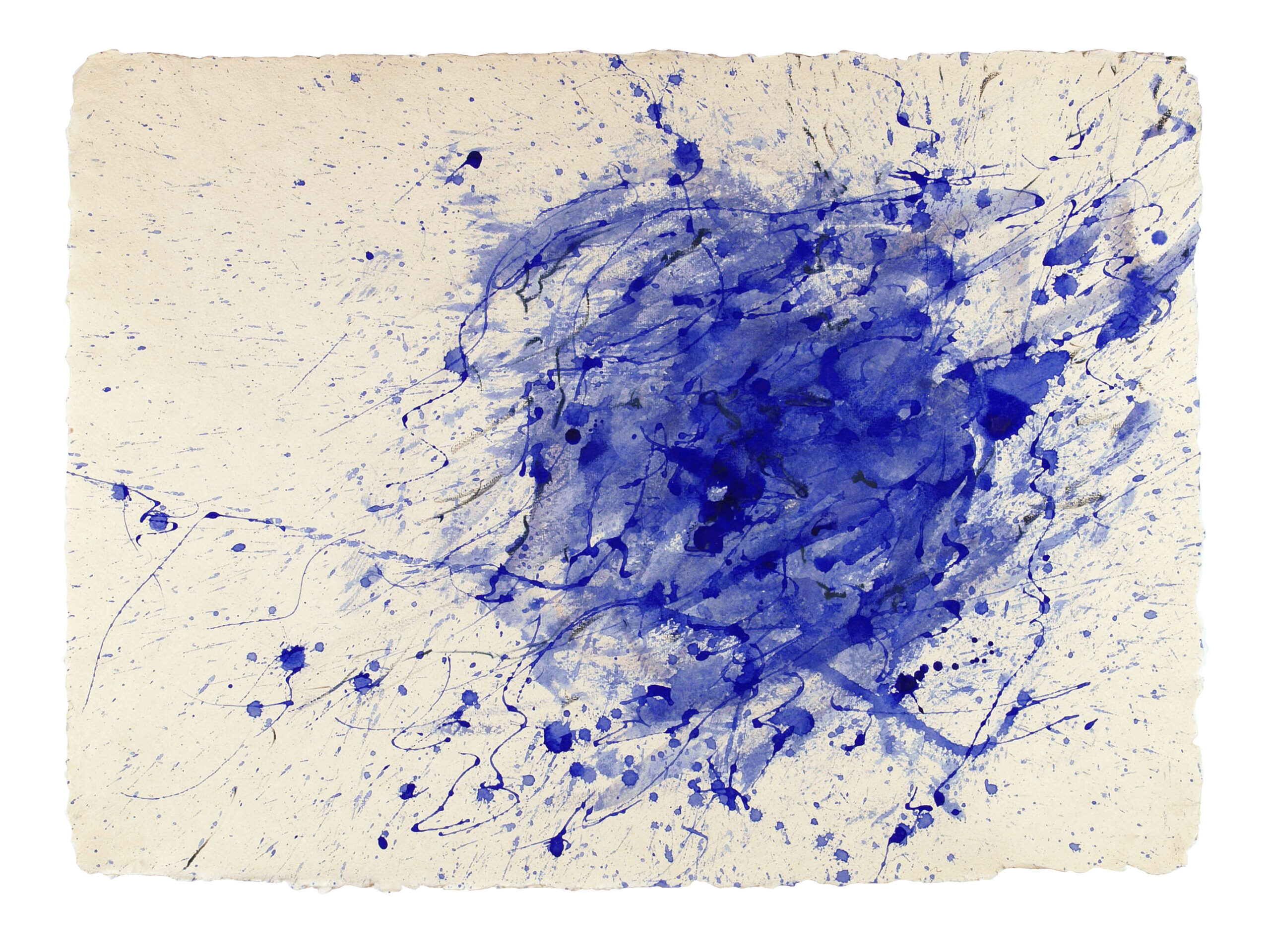 Body in the Sky 1, 2025, Mixed Media auf Büttenpapier, 75 × 56 cm