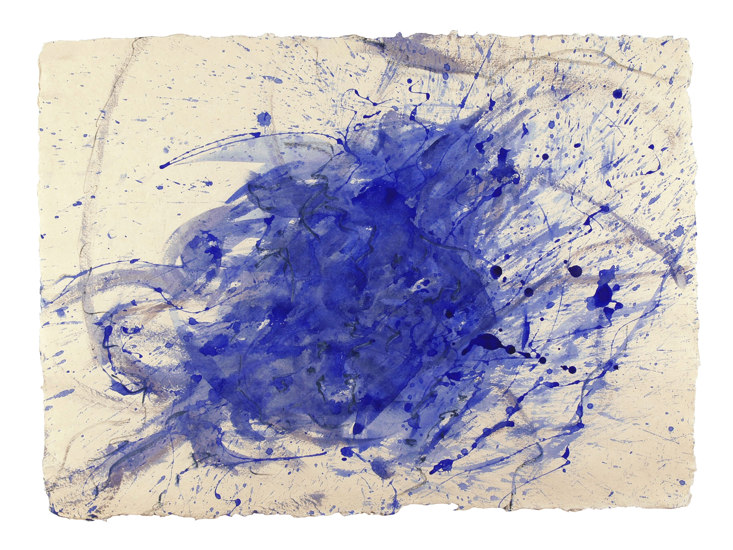 Body in the Sky 3, 2025, Mixed Media auf Büttenpapier, 75 × 56 cm