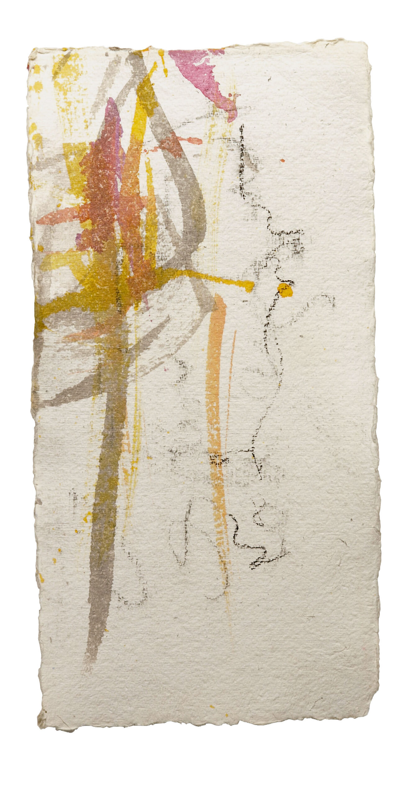 Climbing 4, 2025, Mixed Media auf Büttenpapier, 20 × 40 cm