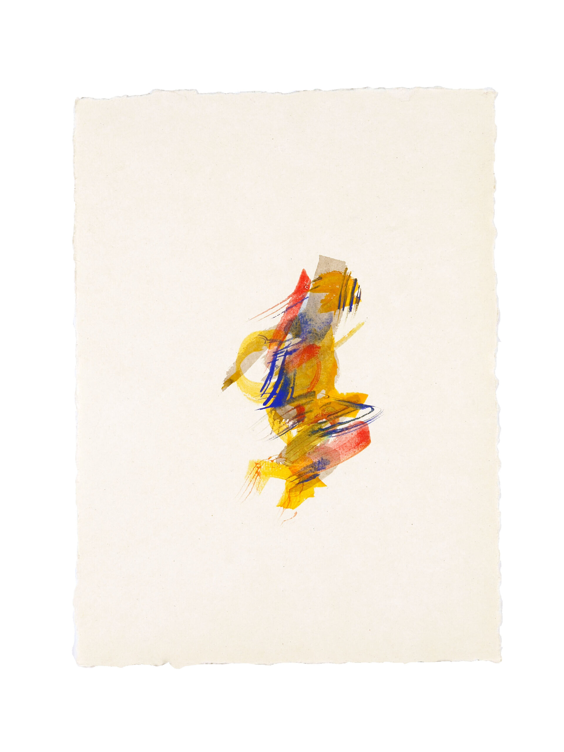 Construction 2, 2026, Mixed Media auf Büttenpapier, 28 × 38 cm