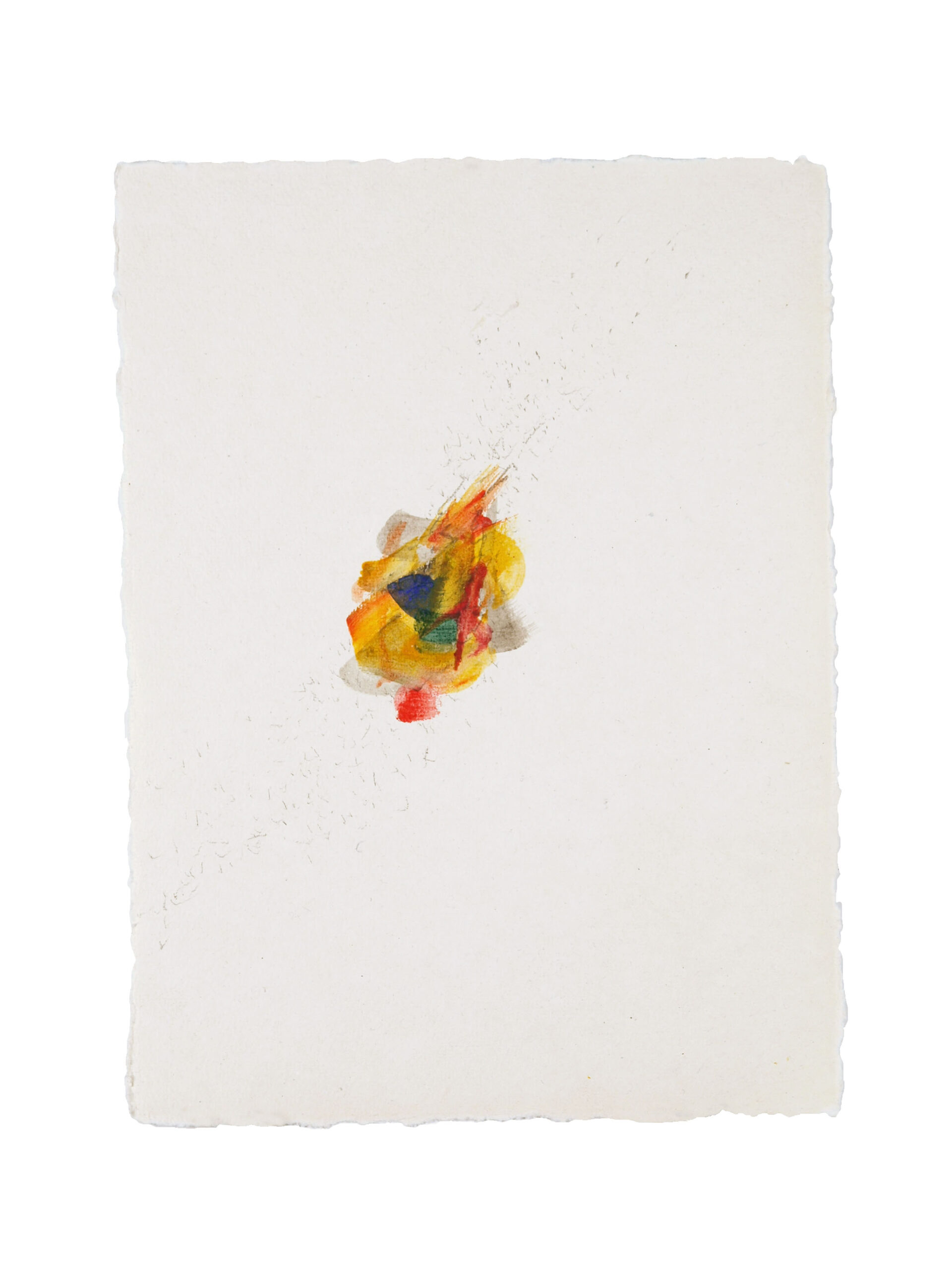 Construction 3, 2026, Mixed Media auf Büttenpapier, 28 × 38 cm