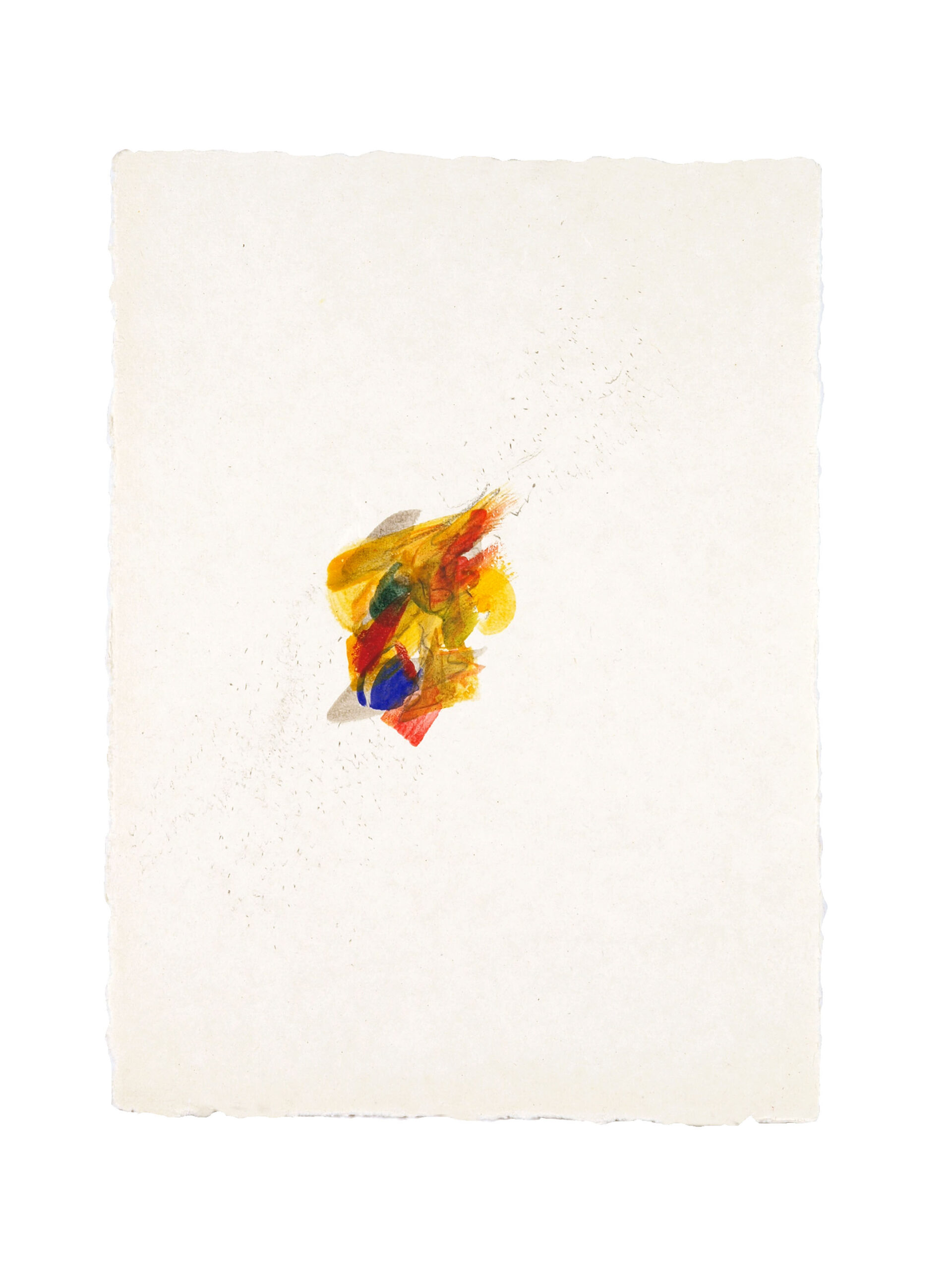 Construction 4, 2026, Mixed Media auf Büttenpapier, 28 × 38 cm