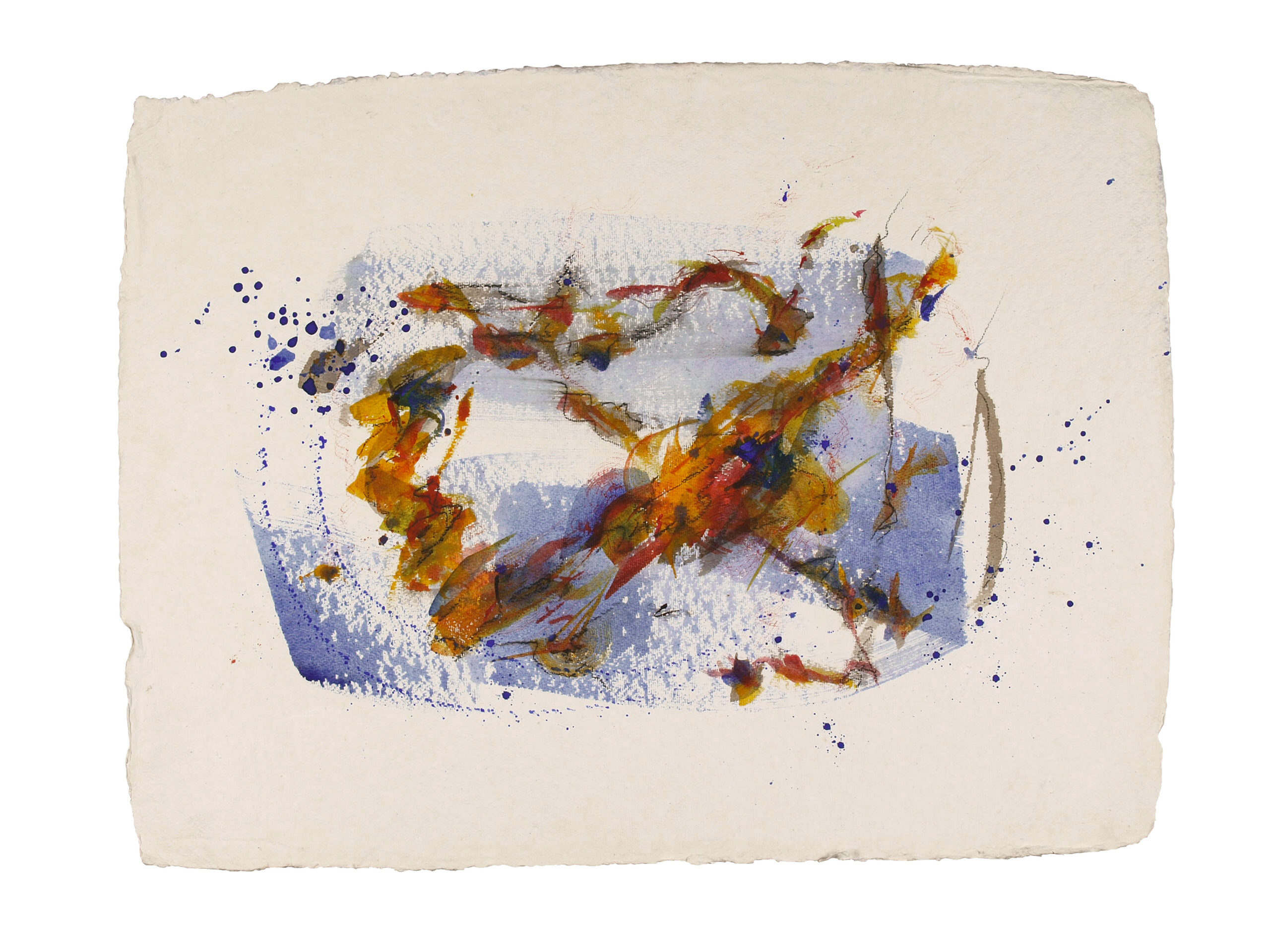 Contradiction 1, 2026, Mixed Media auf Büttenpapier, 78 × 57 cm