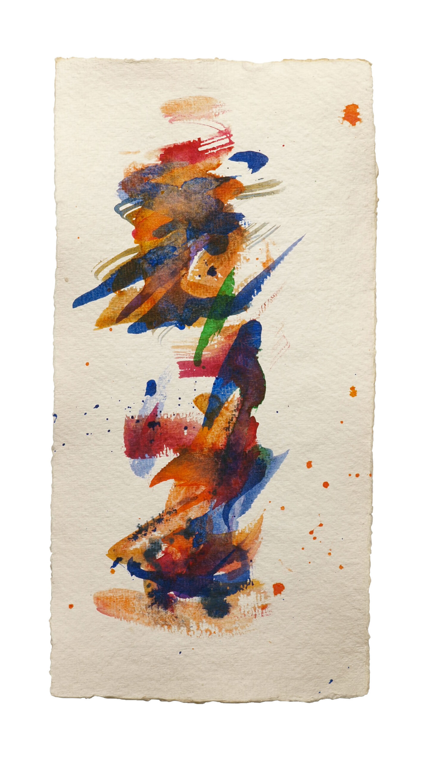 Dancing 4, 2025, Mixed Media auf Büttenpapier, 15 × 30 cm