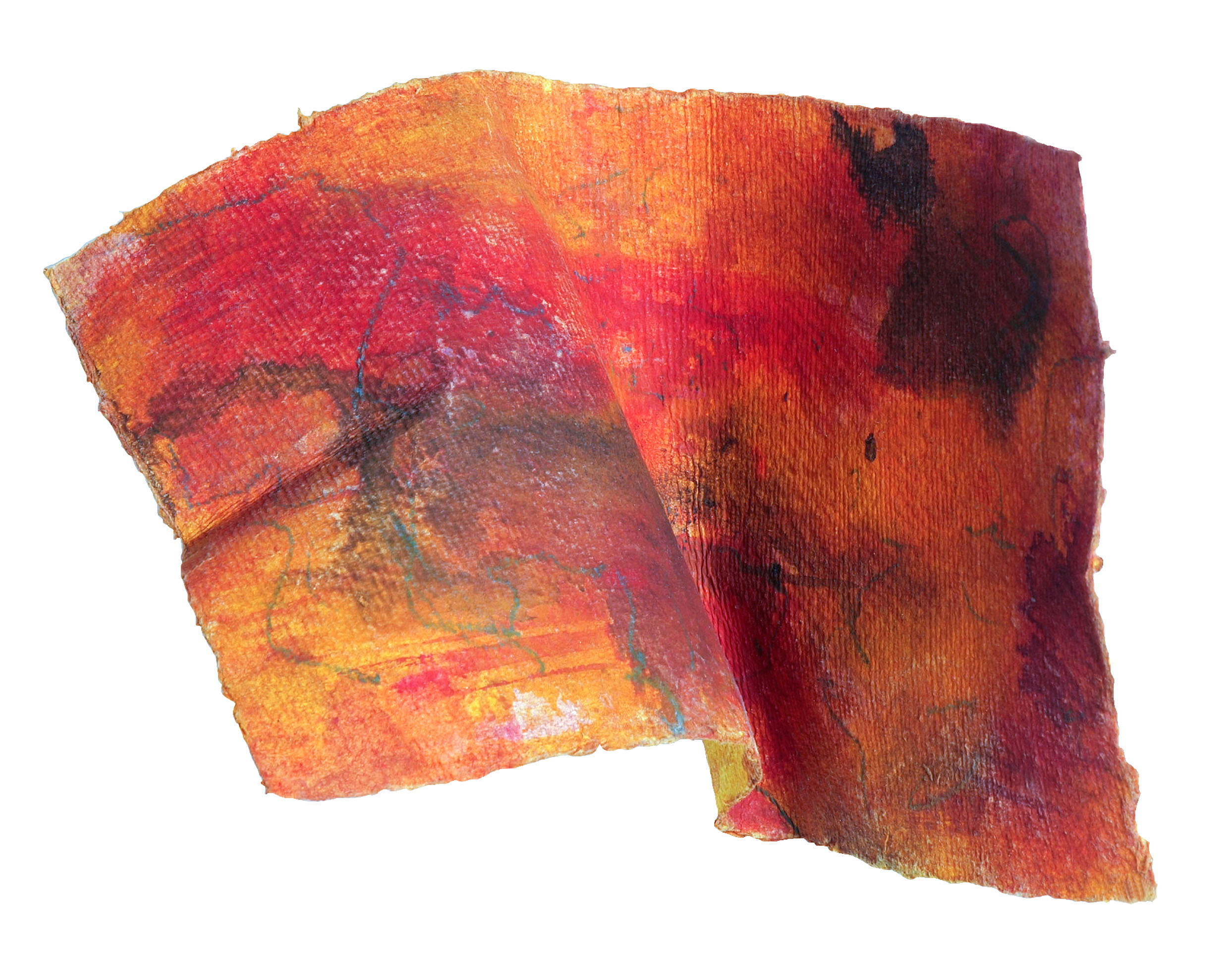 Further 2 — view, 2025, Mixed Media auf Büttenpapier, 30 × 15 cm